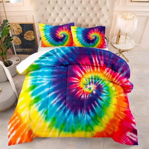 Colorful Rainbow Adult Bedding Set Stripe Duvet Cover Quilt/Comforter Cover King Queen Size Beds Cover 150 Set Teens Bedclothes