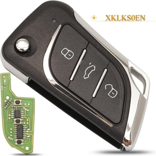Kutery 3 Buttons XKLKS0EN Xhorse Wire Universal Remote Key LEI.KSS Style(Chrome-plating) For VVDI Key Tool VVDI2