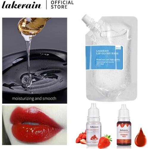 Lakerain DIY Lip Gloss Base Oil Clear Lip Gloss Raw Material Gel Lipstick Business Flavoring Oil for Lip Gloss Pigment Liquid