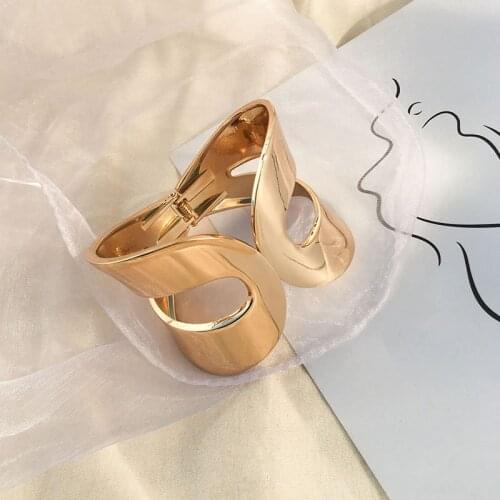 ORNAPEADIA 2021 Hot Fashion Bracelet Personality Exaggerated Water Drop Hollow Symmetrical Open Bracelet Jewelry Wholesale