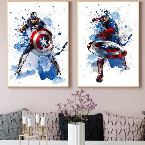 Marvel Avengers Poster and Print Superhero Anime Canvas Painting Wall Art Picture for Living Room Decoration Kids Home Decor
