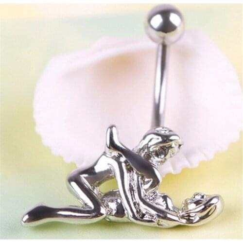 Fashion Sexy Lovers Navel Belly Ball Button Barbell Ring Body Piercing