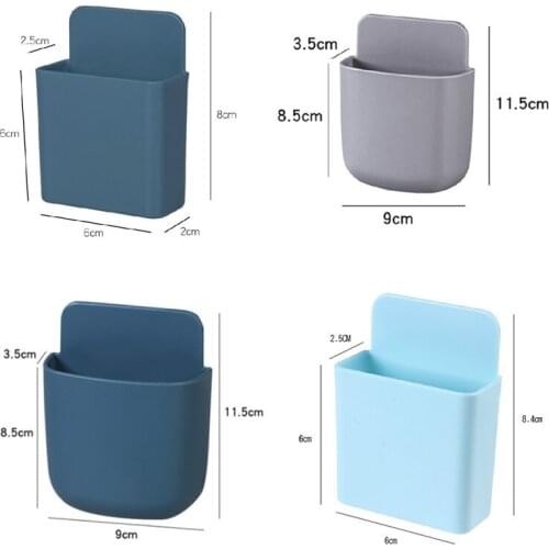 Non-punch Wall Suction Wall Type Remote Control Air Conditioning Storage Box Bedroom Cell Phone Rack