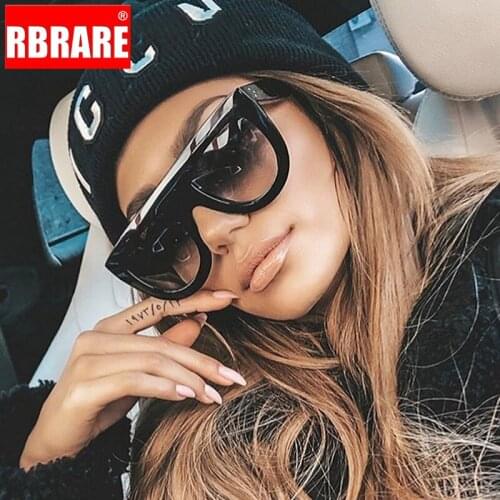 RBRARE Vintage Oversized Sunglasses Women 2021 Brand Designer Sunglasses Women Gradient Retro Sun Glasses Gafas De Sol Mujer