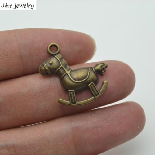 Fashion Sale 23*21 mm 20 pcs/lot Zinc Alloy Antique Bronze Plated horse Charms Pendants Metal Jewelry Findings Fit DIY 3485B