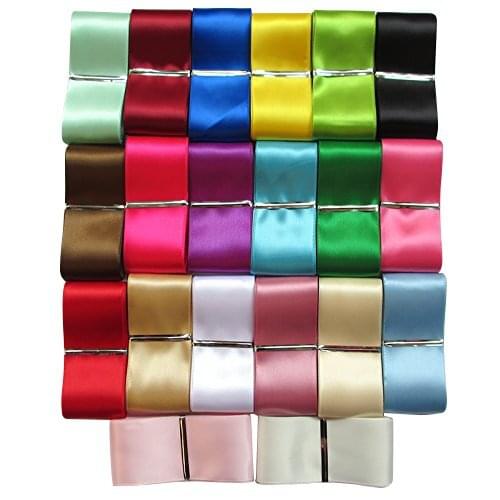5/10Yards 50mm 5cm Silk Satin Ribbon Wedding Party Christmas Ribbon Flowers Gifts Decorated DIY Apparel Sewing Fabric
