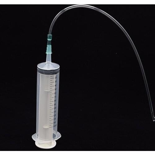 1pc 150ml Medical Needle Flushing Nozzle Enema Douches Bidet Hose Sprayer Anal Enema Cleaning Large Sausage Enema Syringe
