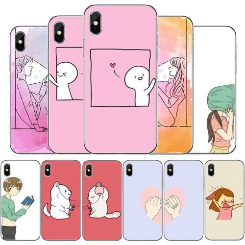 Couple pictures Silicone phone case For iphone 12 11Pro Max 11 XR XS Max X 8 7 6 6S Plus 5 5S SE 2020 Back Cover Shell