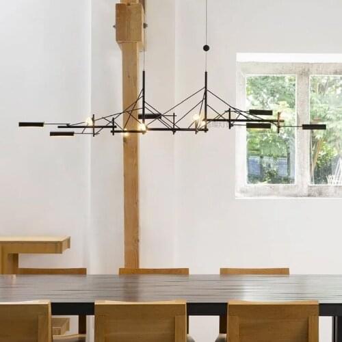 Nordic restaurant chandelier post-modern minimalist art designer creative bar lamp duplex villa dining room light