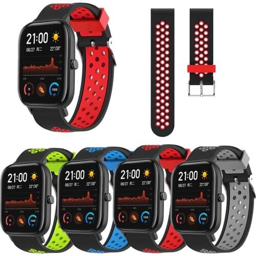 20mm Double Color Watch Band Strap Replacement for Amazfit GTS Smart