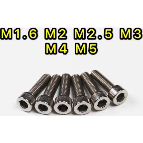 10PCS M1.6 M2M2.5 M3M4M5 GB70.1 Titanium Bolt DIN912 Column Head Hexagon Socket Grey Color Ti Bolts Titanium Screws Ti Fasteners
