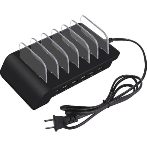 Kuulee USB Charger Station 6-Port Universal Desktop Docking Station for iPhone, iPad, Tablets, Samsung