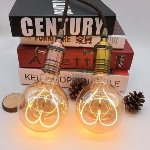 Vintage led filament light bulbs G95 heart shape soft antique edison style led light bulb 4W