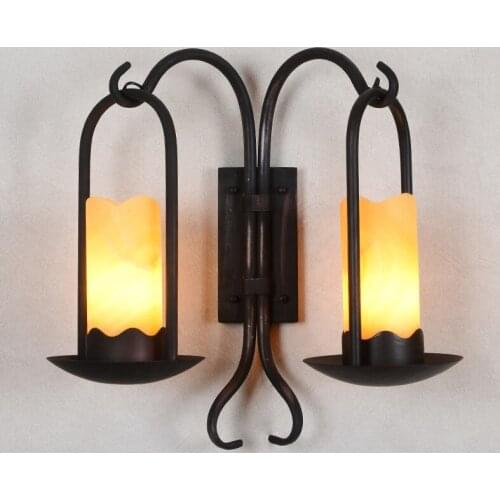 Vintage wall light abajur wood living room dining room lampara pared