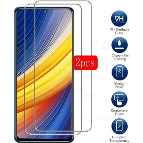 2Pcs 9h tempered glass for xiaomi little pocophone x3 pro poco x 3pro pocophonex3 pocox3 pro 6.67'' display screenprotector film
