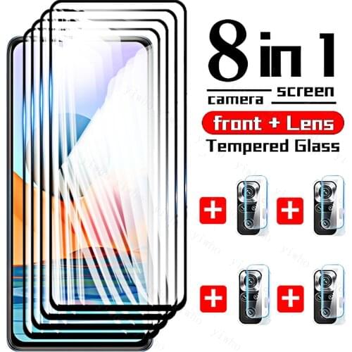 Screen Protector for Xiaomi Remi Note 10 Pro 9T 9 8 Pro 10s 9s Tempered Glass Protective on Redmi 9 9A 9C NFC Note10 Camera Lens