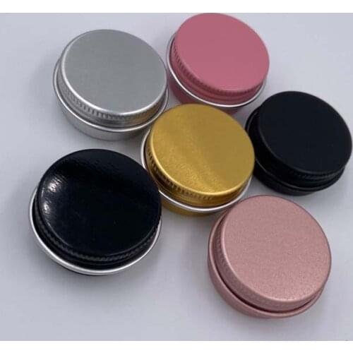 100pcs/lot 5ml 10ml Refillable Containers Aluminum Cosmetic Pots Packing Balm Makeup Lips Cream Face Foot Mask Jars Box Storage
