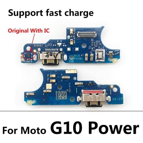5Pcs/Lot，100% Original USB Charging Port Jack Dock Connector Charger Board Flex Microphone For Motorola Moto G10 Power