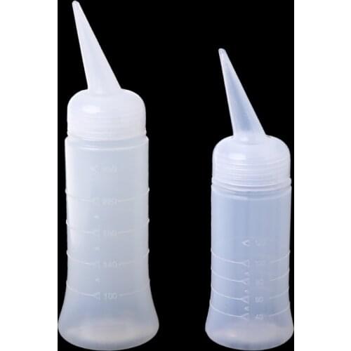 180ml/120ml Salon Applicator Measuring Plastic Bottle Hair Styling Hairdress