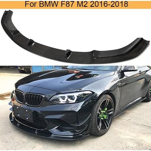 Car Front Bumper Lip Spoiler For BMW F87 M2 2016-2018 Front Bumper Lip Spoiler Splitters Not for M2C Competition Carbon Fiber