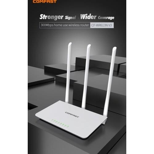 COMFAST 2.4/5.8GHz 300Mbps RJ45 Ports Desktop Wall-Mounted WiFi Coverage Wan/Lan Smart Home Use Wireless Router CF-WR613N V1