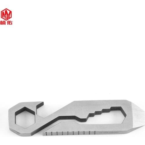 Stainless Steel Wrench EDC Multifunctional Outdoor Combination 8 in 1 tool Portable Hexagon Wrench Bottle Opener