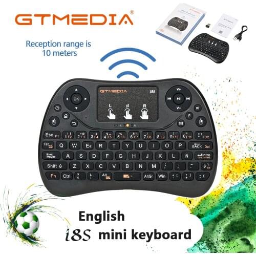 GTMEDIA i8S PLUS Backlit 2.4G Wireless Keyboard 3 Colors Air Mouse English Version Touchpad Handheld For TV BOX PC X96 GTC G1