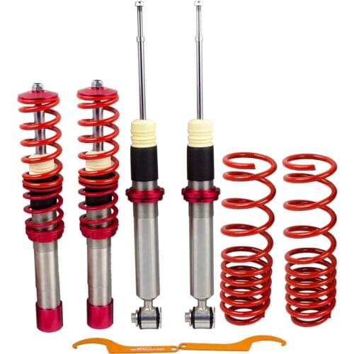 4PCS Coilover Adjustable Suspension Lowering Shock Kit for BMW E39 5-Series 1995-2004