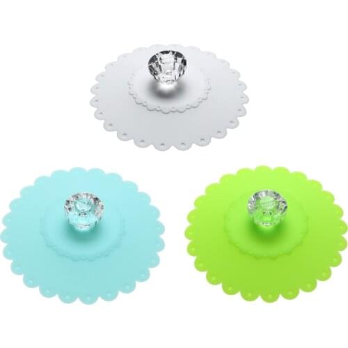 Lace Silicone Dustproof Reusable Cup Cover Insulation Dustproof Diamond Cup Seals Lid Cover Creative Lace Bowl Cover Accessories