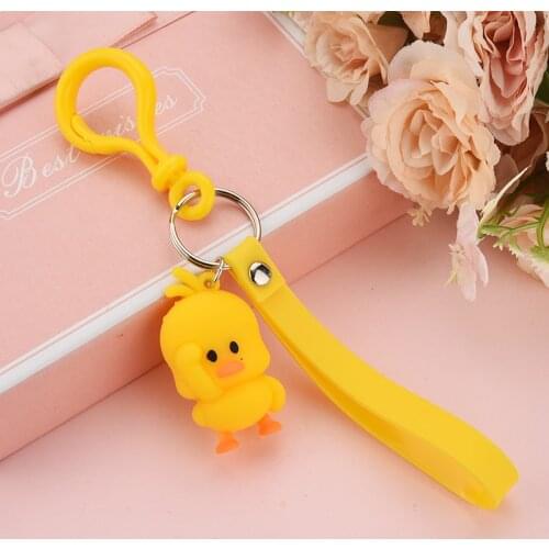 Fashion Dog Duck Rabbit Key Chains For Women Pendant KeyRing Car Keychain Bag Pendant Car New Key Ring Holder EH075
