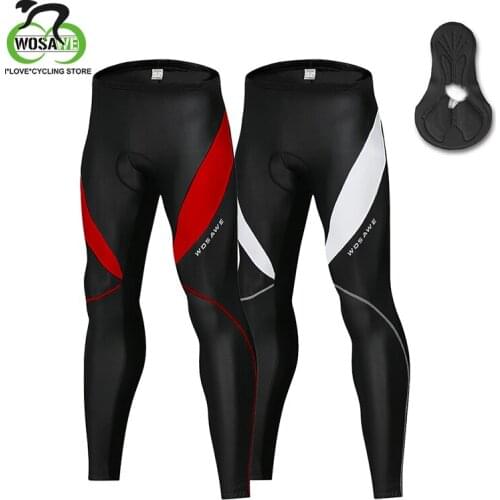 Men Cycling Tights GEL Pad Bib Pants MTB Winter Thermal MTB Road Bike Bicycle Pants Padded Legging Cycling Trouser Shorts