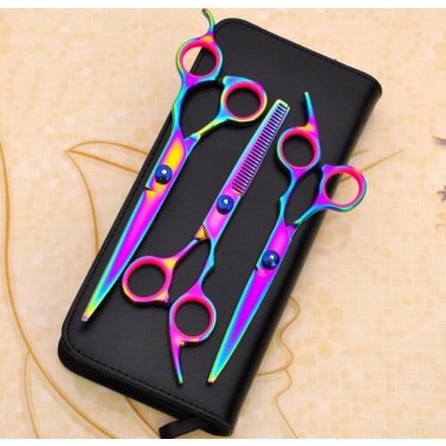 9 Pieces Set Pet Dog Cat Beauty Scissors Set Tools Professional Pet Dogs Grooming Scissors Set Hairdressing Scissors Set Haircut