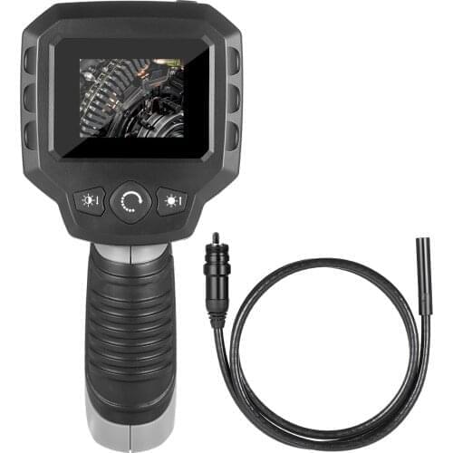 Handheld 2.4" LCD Industrial Endoscope Borescope with 2.4-inch Screen 4 LED Lights Inspection Camera Handheld Display Unit