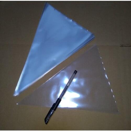 Clear Cellophane Bags 200x Size: 24x32cmtransparent Opp Triangular Cone Shaped Plastic Packing Bag Gift& Sandwich Pocket Punch