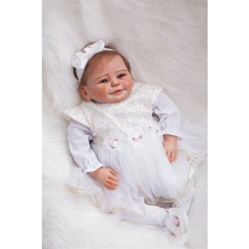 100-reborn-babies 20" realistic girl princess doll reborn masterpiece handmade Exquisite soft doll children lover gift boneca