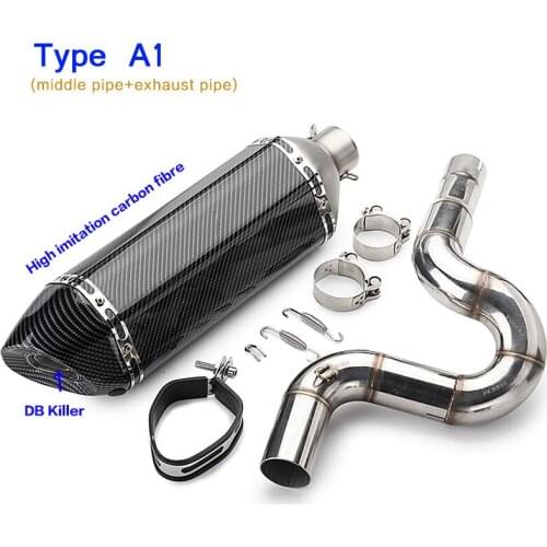 TRK 502 Full System universal Motorcycle Exhaust Muffler Pipe Escape moto Exhaust Stainless steel for benelli trk 502 Slip-On