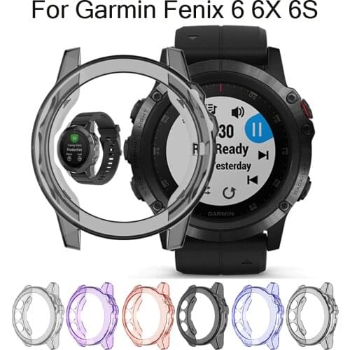 Ultra thin Transparent Cover For Garmin fenix 5X Smart Watch Soft TPU Protection Silicone Case For Garmin 6 6S 6X Accessories