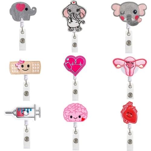 Nurse Doctor Badge Holder Clip Work Card Name Tag Holder ID Card Card Holder Clip Name Card Holder Key Chain Retractable Badge