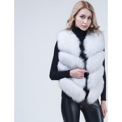 Winter Fashion Fox Fur Coat Women Elegant Thick Warm Outerwear Fox Fur Jacket
