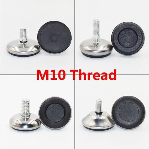 20/8pcs Furniture Legs Feet Protectors Stainless Steel Table Carbinet Legs Feet Hardware Accessories Black M10 Thread