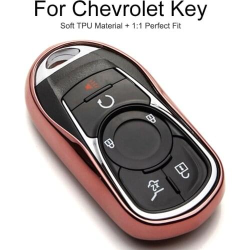 6 Colors TPU Car Key Cover Case For Chevrolet Trax Aveo T300 Cruze 2011 Aveo Captiva Volt Camaro Key Chain Ring Shell Styling