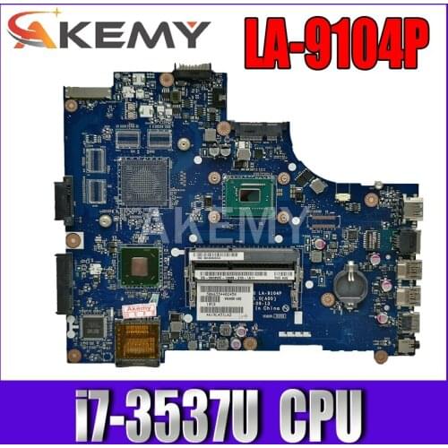 Akemy VAW11 LA-9104P for DELL Inspiron 15 3521 5521 Laptop Motherboard LA-9104P i7-3537U original test 100% work