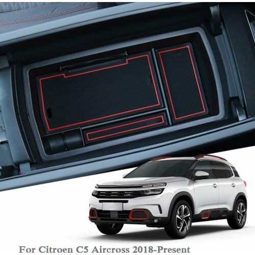 Car Styling For Citroen C5 Aircross 2018-Present LHD Car Center Console Armrest Storage Box Cover Interior Auto Accessories