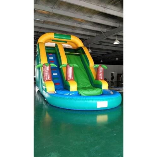 Large inflatable coconut tree slide