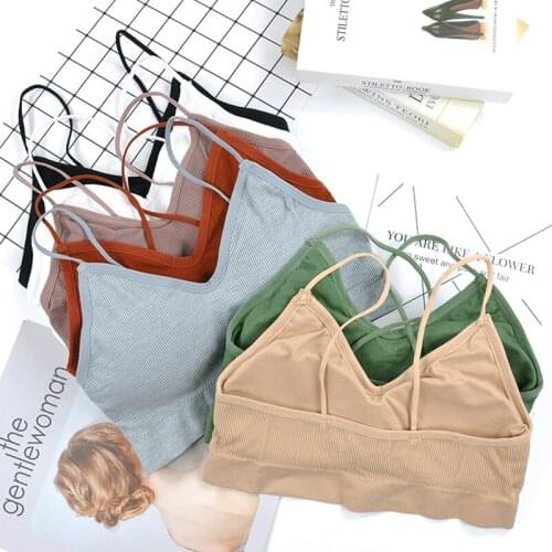 Women Sexy Bra Female Seamless Elastic Gathering Bralette Push Up Bra Summer Anti-light Korean Style Wild Bra Tube Top No Rims