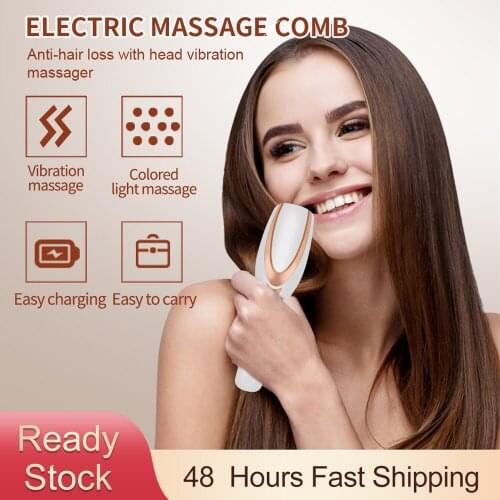 RelaxingLife Electric Massage Comb Wireless Infrared Ray Hair Follicle Growth Care Stimulate Anti Hair-loss Dense Head Massager