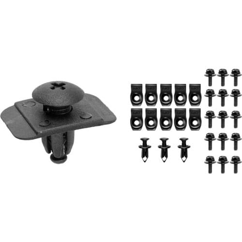 Fender Liner Fastener Rivet Push Clips Retainer with Splash Shield Guard Body Bolts Bumper Fender Liner Push Retainer