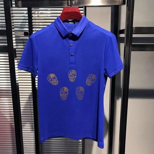 Classic Skull Mens T-Shirt High Quality Hot Diamond Couple Exquisite Cotton Polo Customized Popular Sweatshirt Oversized