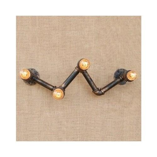 Loft Style Creative Iron Water Pipe Lamp Industrial Vintage Wall Light Fixtures For Home Edison Wall Sconce Lampara Pared
