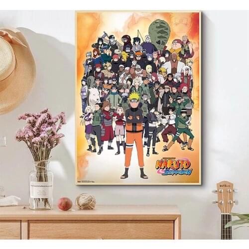 Anime Ninja Shippuuden-Group Wall Poster Canvas Painting Wall Art Photo Children Room Decoration